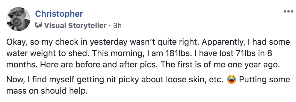 Chris weight loss testimonial